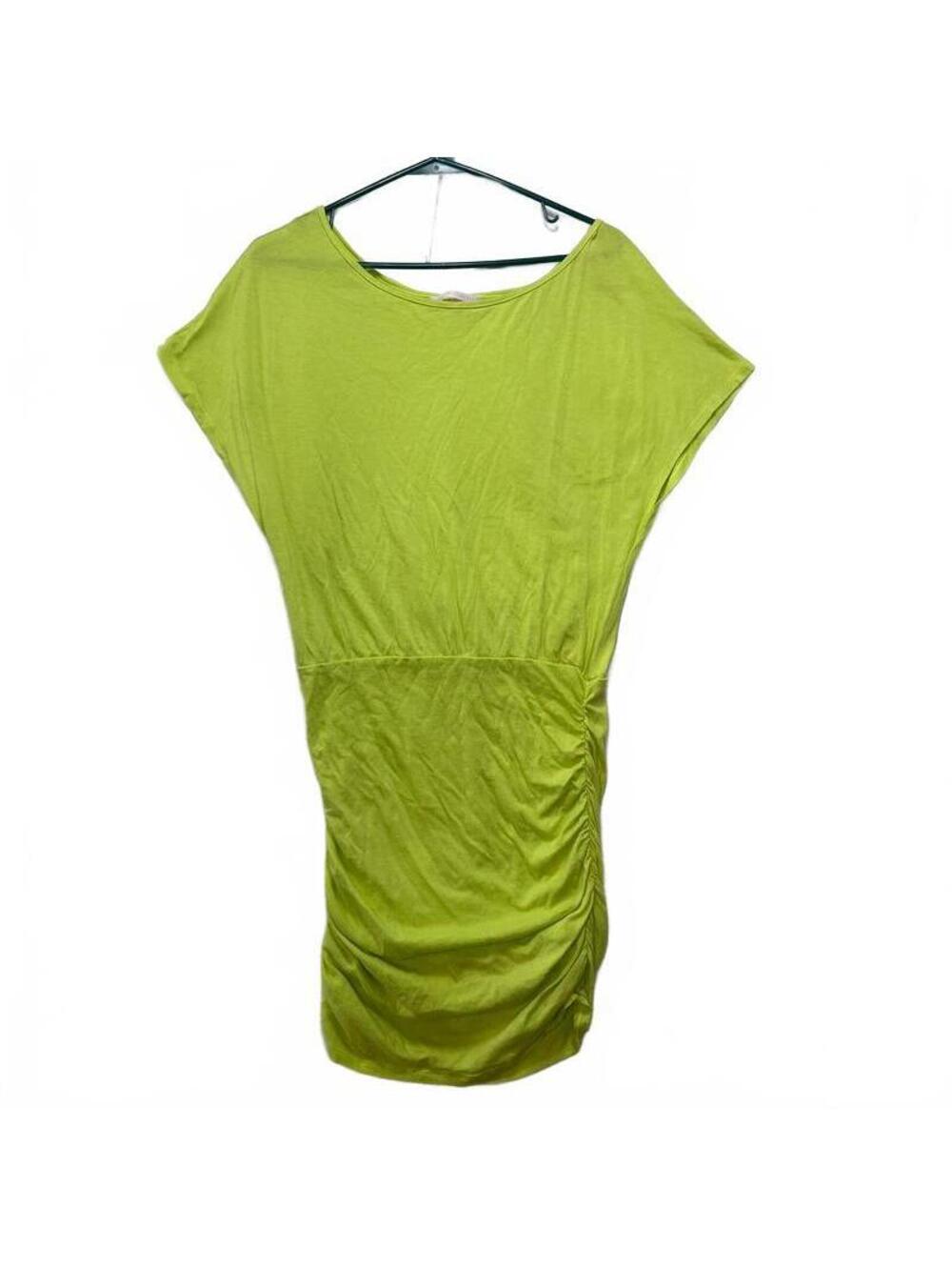Victoria's Secret Women's Neon Green Ruched Modal Mini Dress Small
